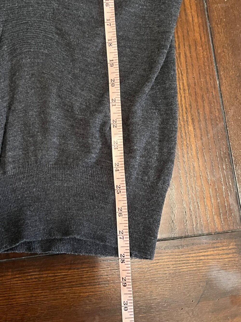 Vince Sweater Tunic Charcoal Ruched Cinched Lightweight Knit Top Shirt S - Picture 9 of 9